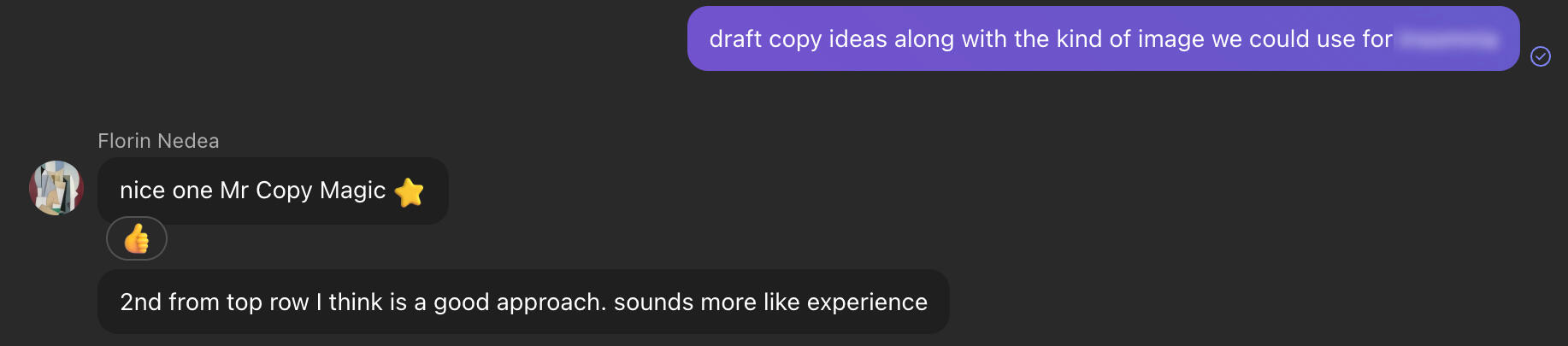 Facebook Ads &amp; email copy - always nice when you get called &quot;Mr Copy&quot;.